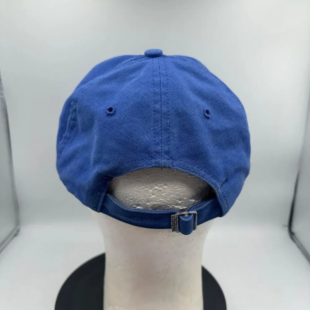 Vintage Nike Hat Strapback Blue Yellow Center Swoosh 90's Canvas Cotton
